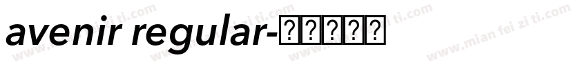 avenir regular字体转换